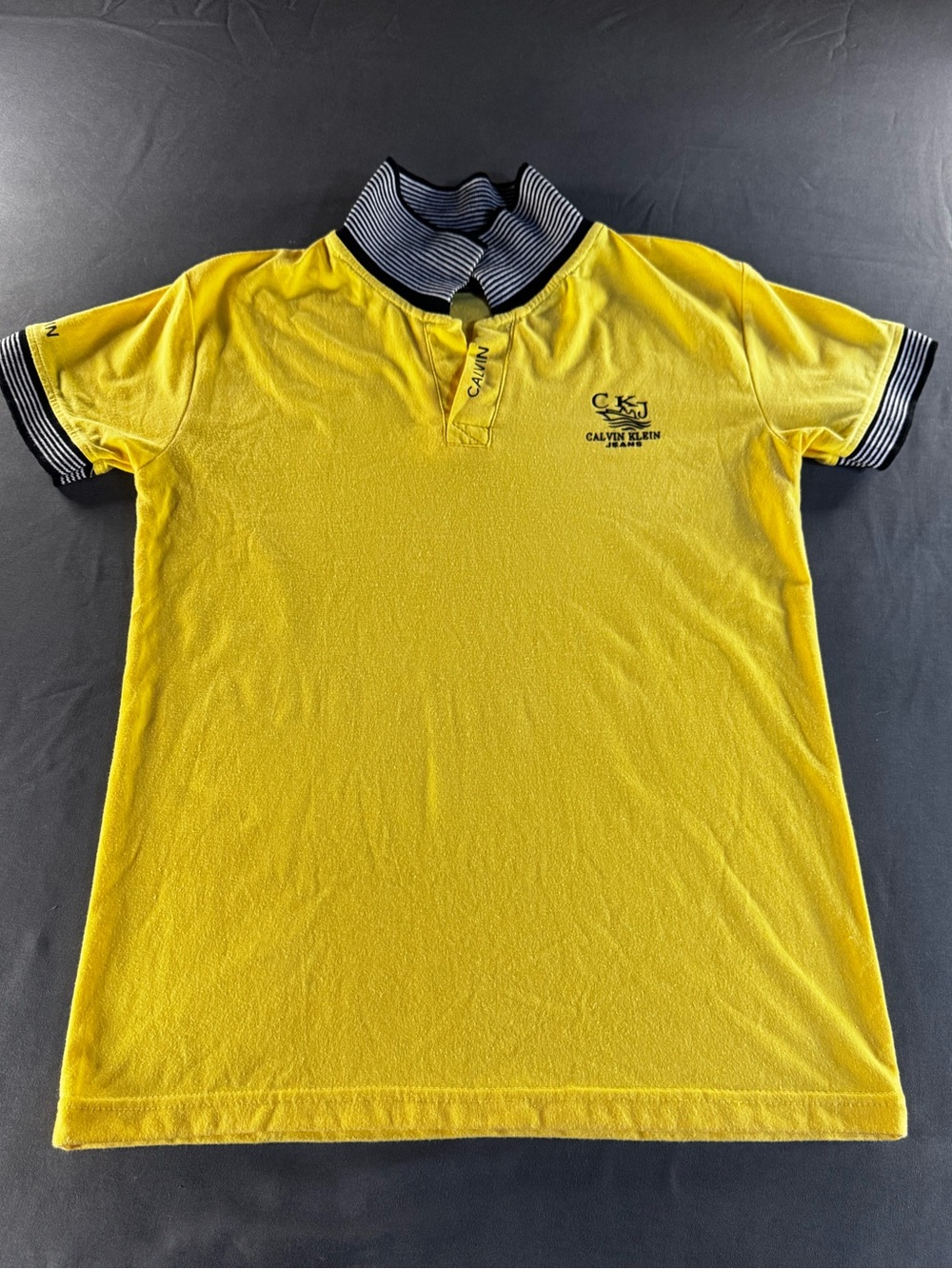 Calvin Klein Y2K Polo Shirt Yellow Women’s Large